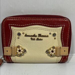 Samantha Thavasa Red and Cream Wallet
